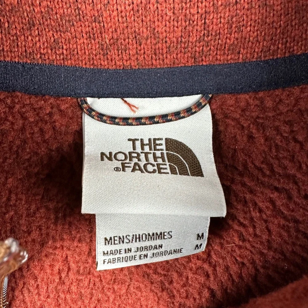 The North Face Gordon Lyons Fleece 1/4 Zip Pullover Sweater Red Mens Medium